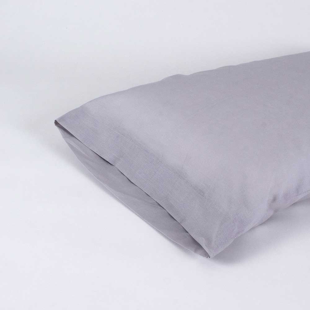 Funda de almohada lisa Tamaño fundas almohada almohadas 70cm (90x45cm)  colores gris perla