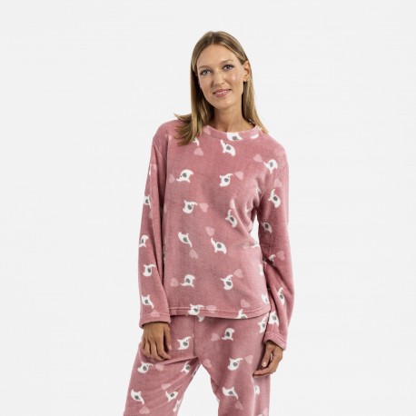 Pijama Dorota malva rosa Talla