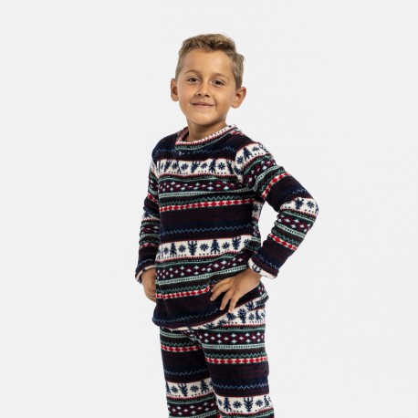 Pijama coral niño/a Christmas tallas infantiles 9-10 años