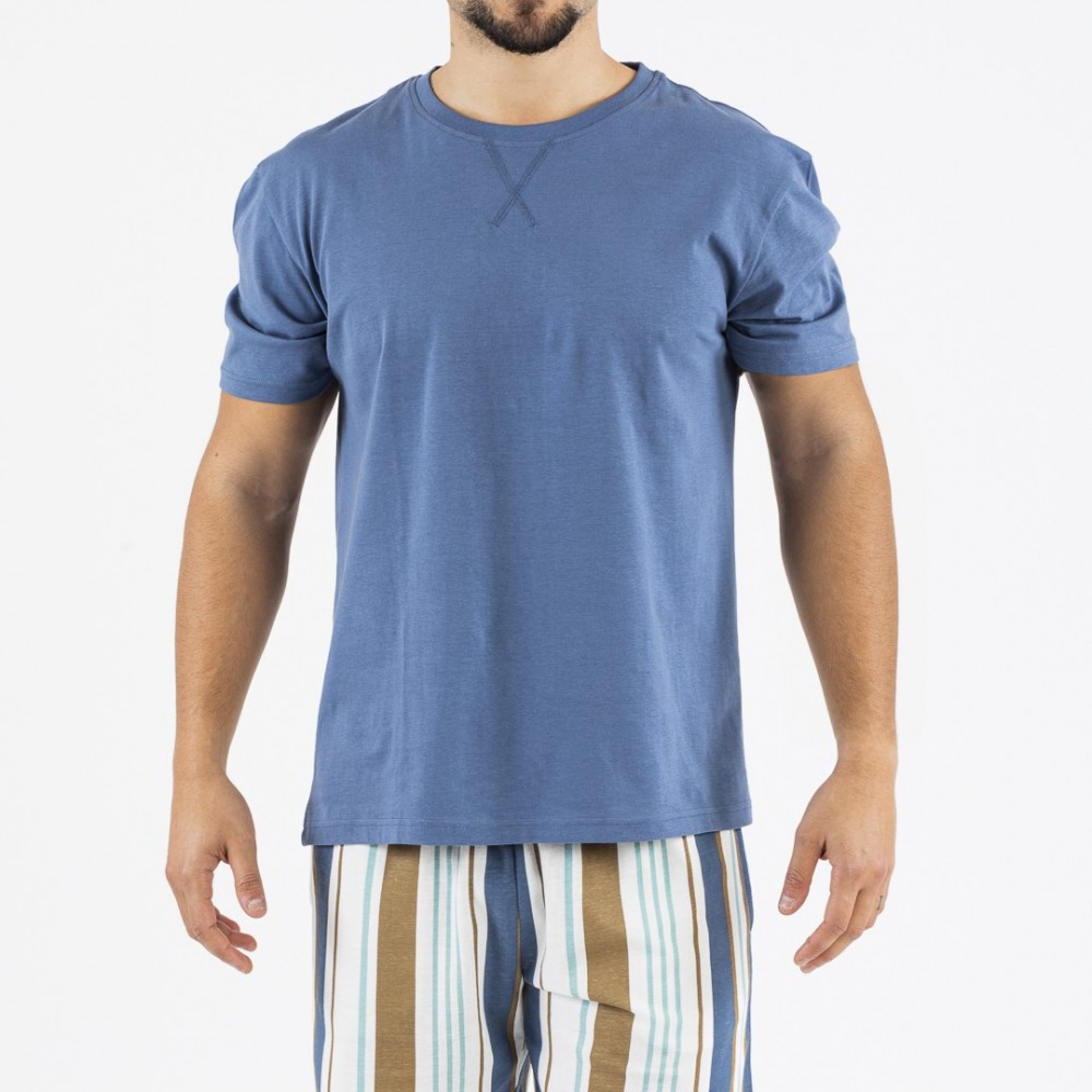Pantalón corto azul marino, hombre, short algodón Karraway Robe Kappa