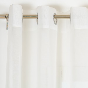 Visillos de dormitorio, Blanco lluvia en Plata ,Traslucido para Salón Sala  de Estar, Medidas (140x260cm). envíos
