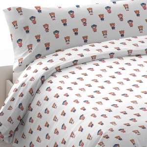 Set Yanil fundas nórdica almohada bajera 100% algodón cuadros verde y azul cama  90 cm