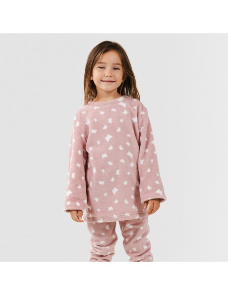 Pijama coral niño/a Cuadrín rojo tallas infantiles 9-10 años