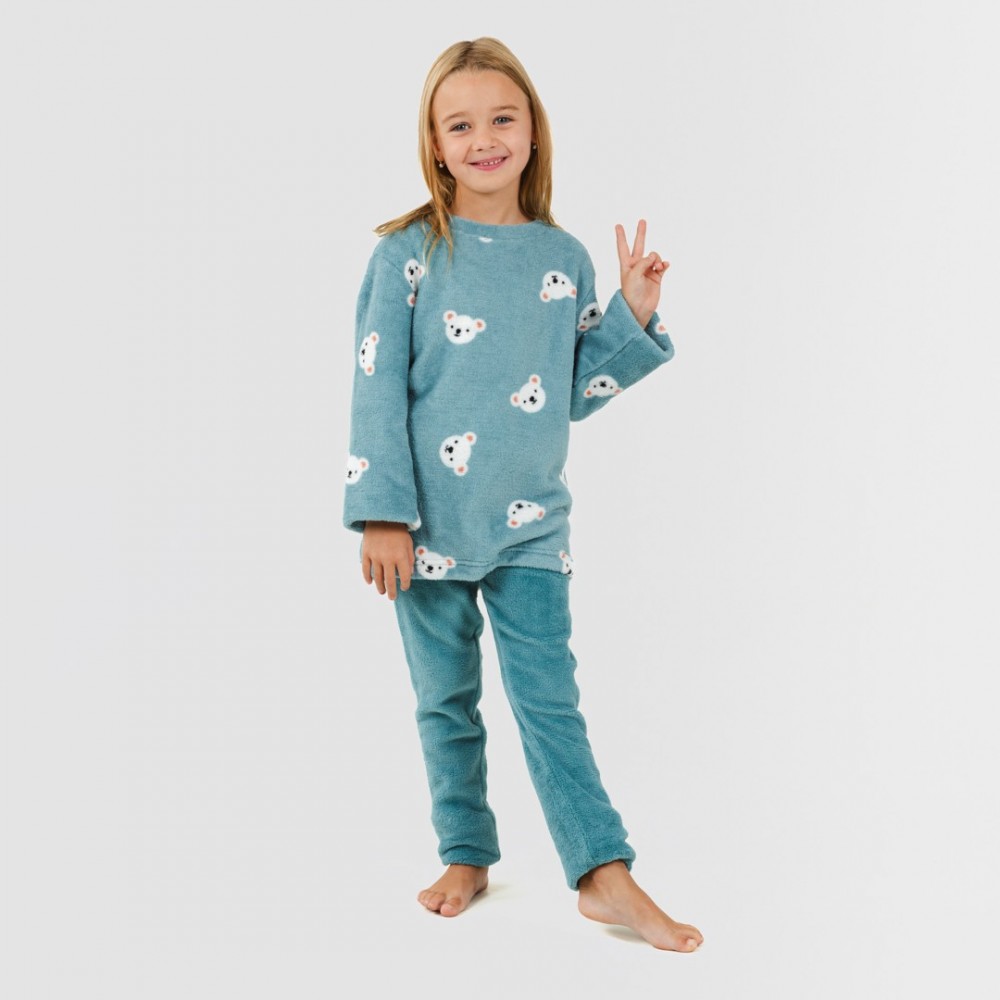Pijama coral niño Vaduz verde caceria tallas infantiles 9-10 años